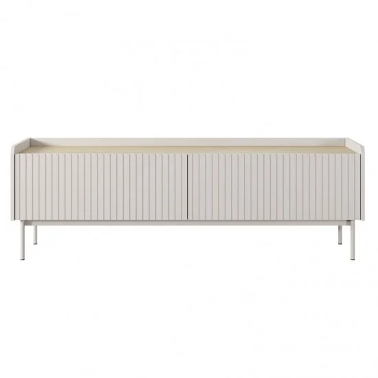 Тумба под телевизор Левел/Level 2-дверная 2D/153 Бежевый/дуб сканди Ш153xВ50 см. 2