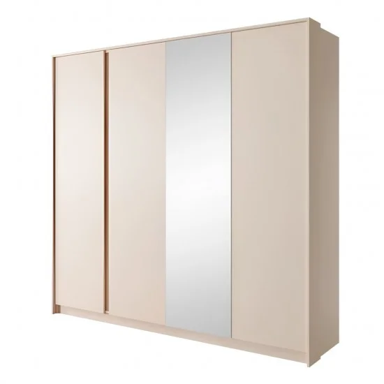 Шкаф для одежды Даст/Dast 4-дверный с зеркалом 4D/220 Бежевый Ш224xВ210 см. 1