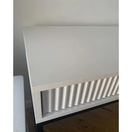 Стол туалетный Нова/Nova с 2 ящиками и черными ножками T104 Белый 50x104x77 см. 8