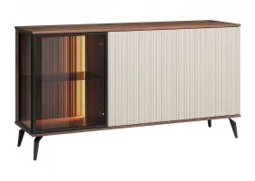 Комод с подсветкой Вичи / Vici K154 3-дверный 39х80х154 см. Орех/кашемир