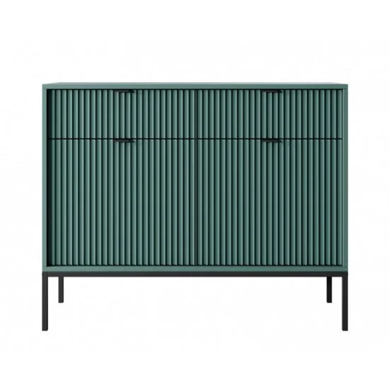 Комод Нова/Nova 2-дверный с 2 ящиками и черными ножками KSZ104 Лабрадор 104х39х83 см. 1