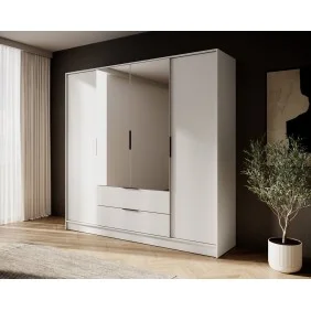 Шкаф для одежды Келли / Kelly 4DL 4-дверный с зеркалом Кашемир 206х51х200 см.