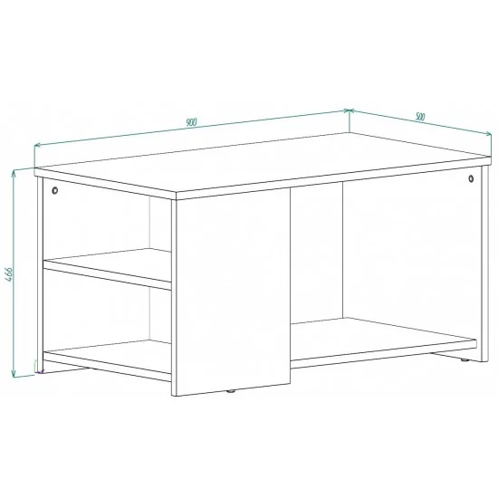 Журнальный столик T3 D Дуб Харбор эспрессо 50 x 90 см. 6