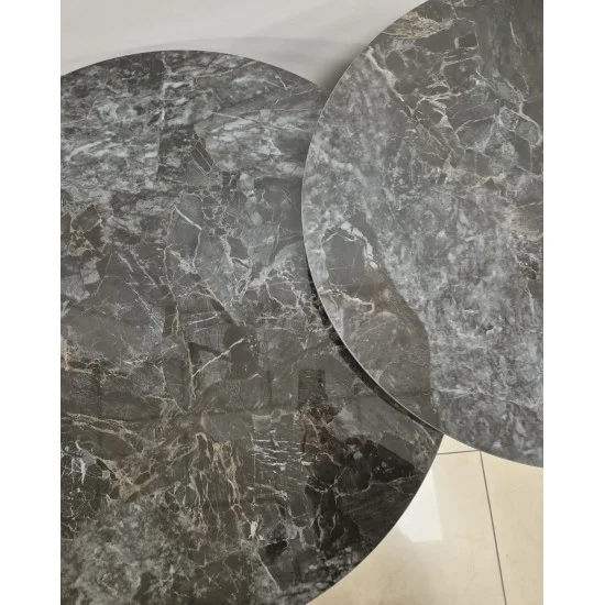 Журнальний столик VIRGINIA A Чорний глянець / Коричневий мат 80 x 35,5 см.   5