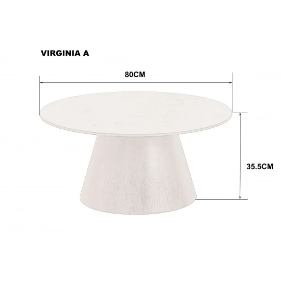 Журнальний столик VIRGINIA A Чорний глянець / Коричневий мат 80 x 35,5 см.   8