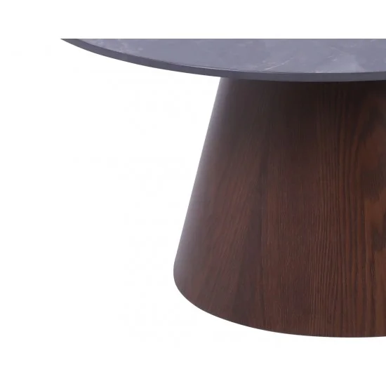 Журнальний столик VIRGINIA A Чорний глянець / Коричневий мат 80 x 35,5 см.   2