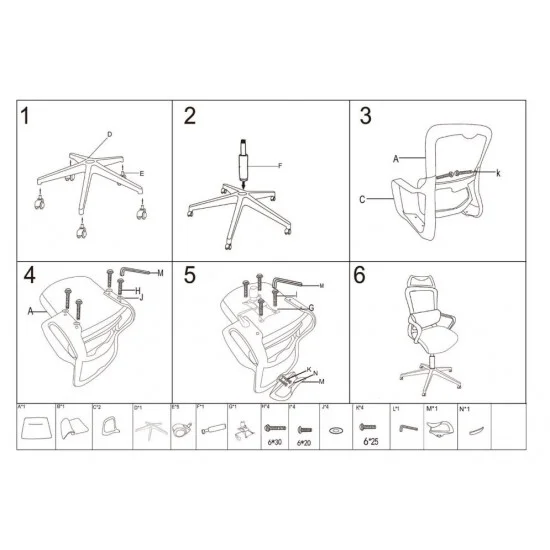Кресло компьютерное JIM Серое / Серый каркас 9