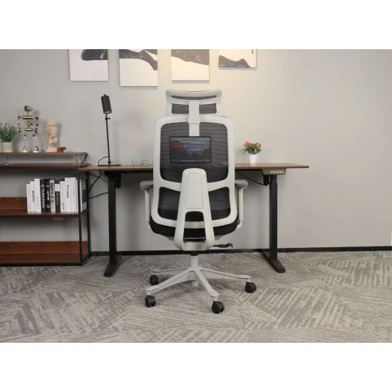 Кресло офисное LESTER черная ткань/серый каркас 11