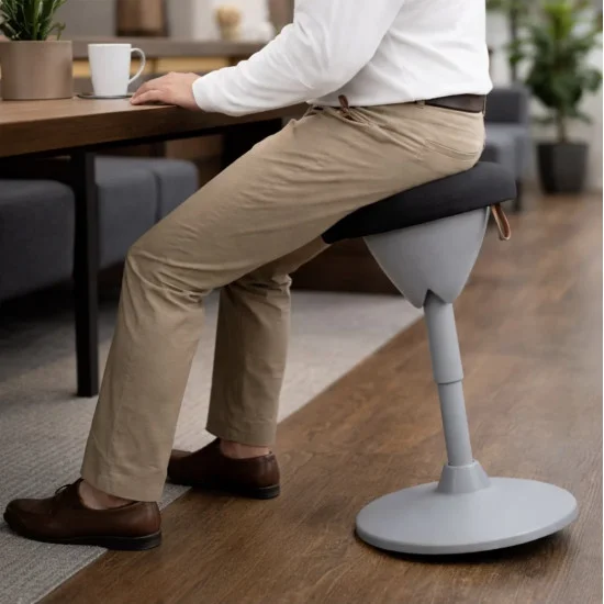 Балансуючий стілець ACORN темно-сіра тканина/сірий каркас 6