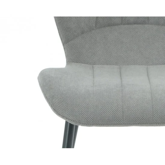 Стілець RICK чорний каркас/темно-сірий тканина 6