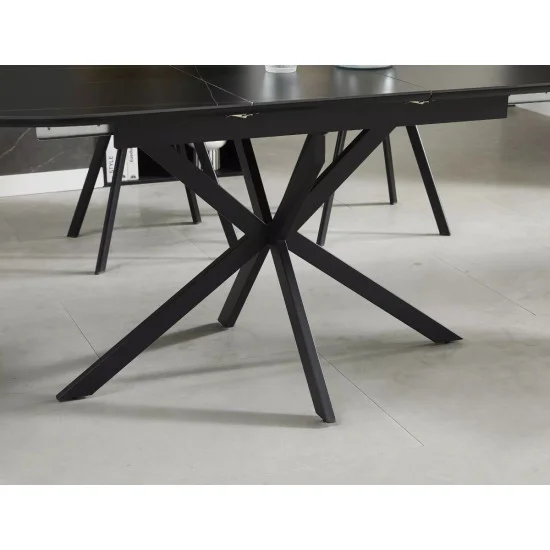 Стол обеденный раскладной GASTON CERAMIC 140(180)*80 черный GASTONC140 6