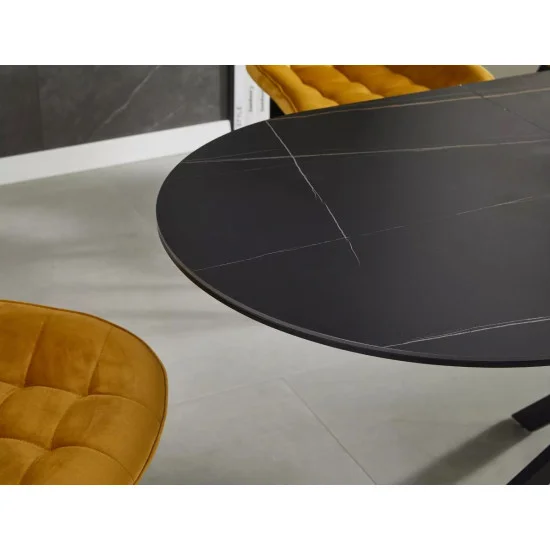 Стол обеденный раскладной GASTON CERAMIC 140(180)*80 черный GASTONC140 7