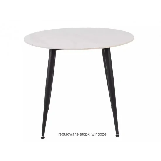 Стол обеденный RION белый / черный d.90 RIONBCFI90 3