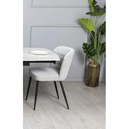 Стул КЛИФ металл сиденье ткань 50x57x82 см Серый 7