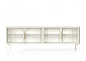 Тумба під телевізор з підсвіткою Лумі / Lumi 4D/181 4-дверна Кашемір