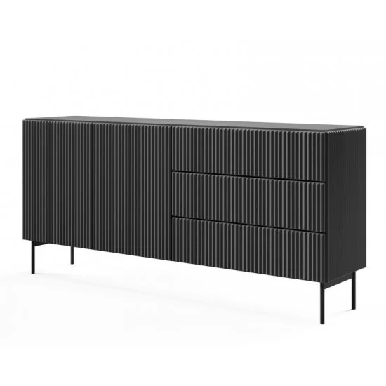 Комод Муті / Muti 2D3S/177 2-дверний з 3 шухлядами Чорний 1