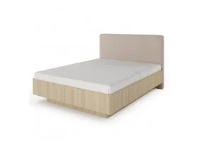 Кровать (каркас) Вики / Viki 160 с мягким изголовьем двуспальная Дуб бариста