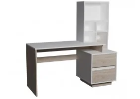 Комп'ютерний стіл HECTOR_B/G_R 150х60 Білий діамант / Гікорі рокфорд світлий