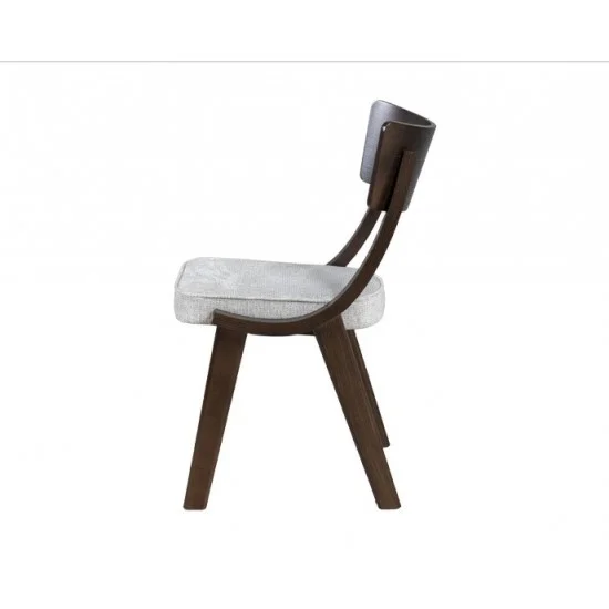 Стул Нил масив дерева 480x450x925 ноги орех / серая ткань 2