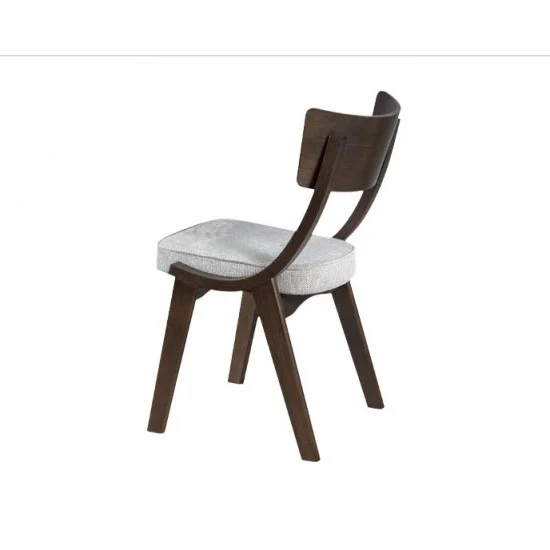 Стул Нил масив дерева 480x450x925 ноги орех / серая ткань 3