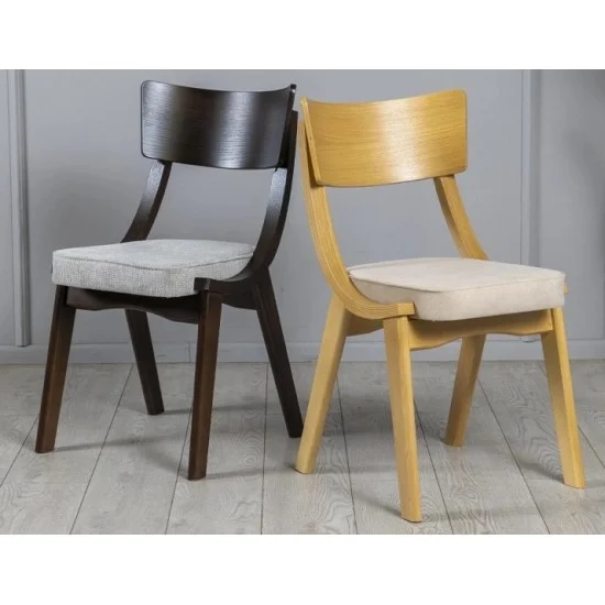 Стул Нил масив дерева 480x450x925 ноги орех / серая ткань 8