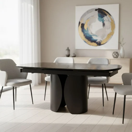 Обеденный раскладной стол EDGAR 160(240)*90 бронзовый/коричневый 2