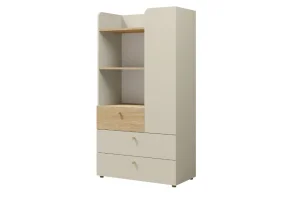 Шафа YUKI REG 6 80х150х40 сірий / бежевий / дуб