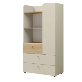 Шкаф YUKI REG 6 80х150х40 серый / бежевый / дуб