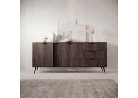 Комод Верис / Veris 2D3S/195 2-дверный с 3 ящиками Дуб дунин/черный