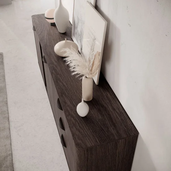 Комод Верис / Veris 2D3S/195 2-дверный с 3 ящиками Дуб дунин/черный 11