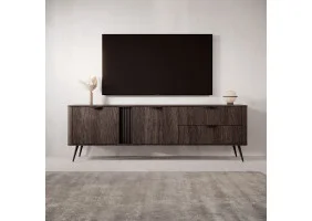 Тумба под ТВ Верис / Veris 2D2S/195 2-дверная с 2 ящиками Дуб дунин/черный