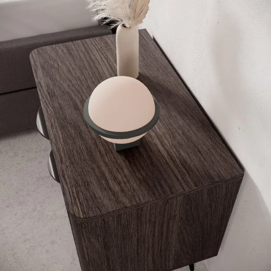 Тумба прикроватная Верис / Veris 2S/63 с 2 ящиками Дуб дунин/черный 10