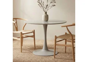 Стіл обідній ODIN CERAMIC Бежевий мат / Кашемір д.90