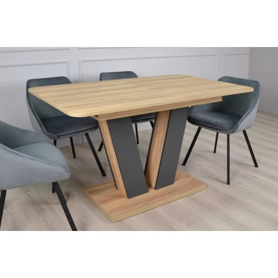 Стол обеденный раскладной Torino 140(180)x80 Блэквуд Ячменной / Графит 4