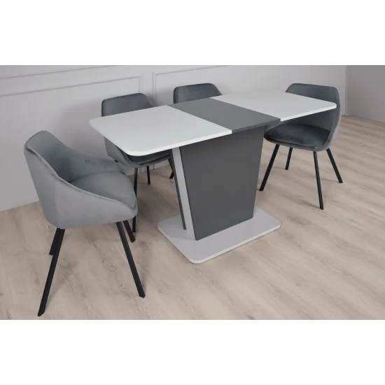 Стіл обідній розкладний Cosmo Grey 110(145)x68 см Графіт / Сірий Камінь 6