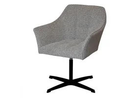 Стул Ларри лаунж металл сиденье ткань 660x630x790 серо-коричневый