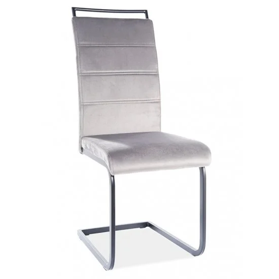 Стул H441 VELVET черный каркас / серый H441VCSZ 1