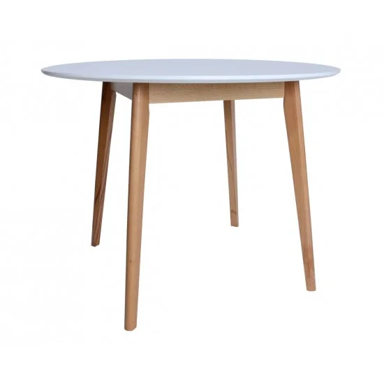 Стол обеденный AMADEO I 100*100*75 бук / белый 1