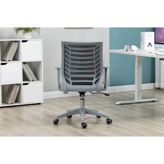 Комп'ютерне крісло поворотне Q-320 Чорний/Сірий OBRQ320CS 7