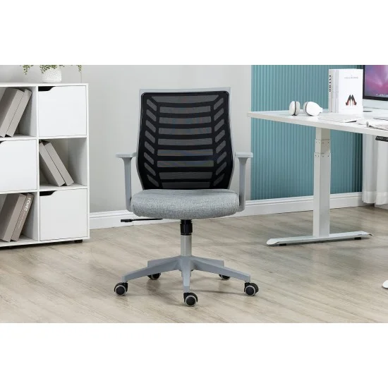 Комп'ютерне крісло поворотне Q-320 Чорний/Сірий OBRQ320CS 9