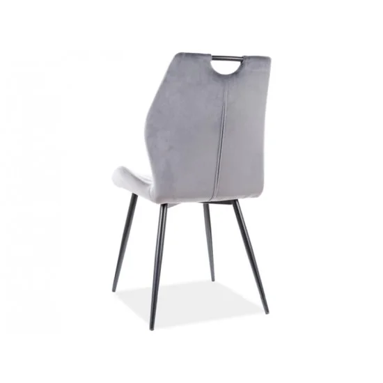 Стул ARCO VELVET черный каркас / серый BLUVEL 14 ARCOVCSZ 2