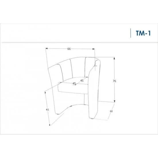 Крісло TM-1 Velvet Античний Рожевий TM1V52 7
