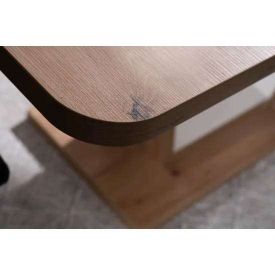 Стол обеденный раскладной NIGEL дуб артизан/белый мат 120(160)X80 (D) NIGELDABM120D 8