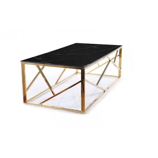 Журнальный столик ESCADA A II черный эф.мрамора / золото ESCADAACZMAZL 6