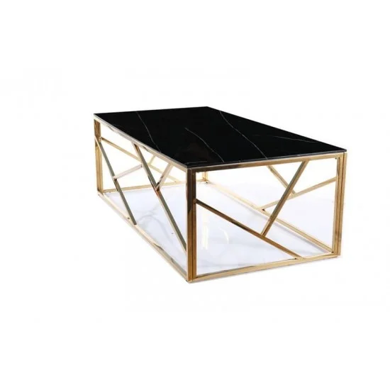Журнальный столик ESCADA A II черный эф.мрамора / золото ESCADAACZMAZL 3