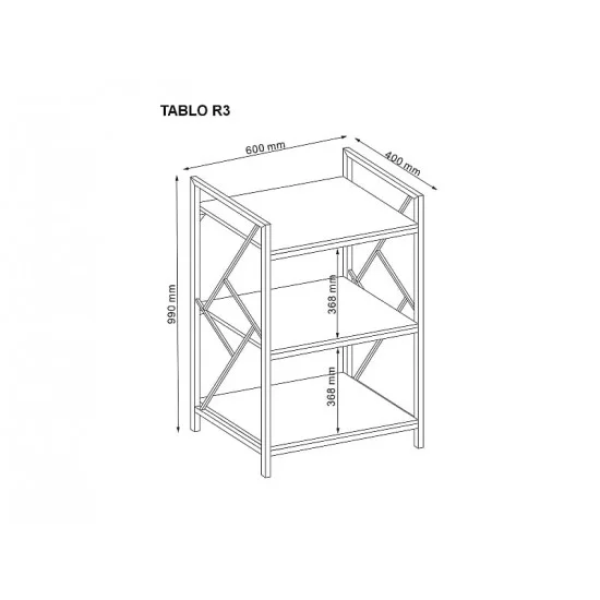 Стеллаж Tablo R3 Дуб 99х60 TABLOR3 3