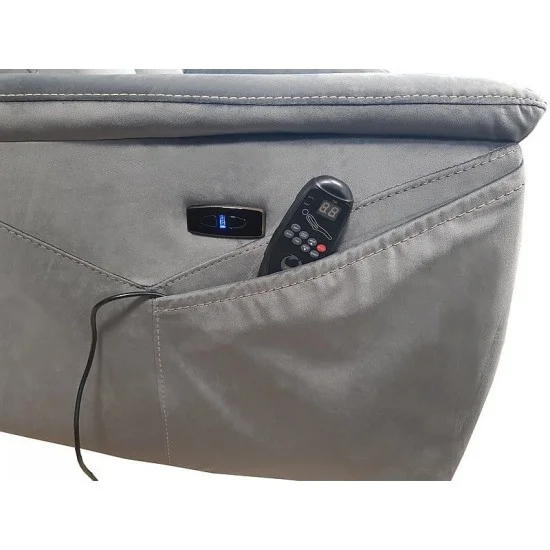 Крісло розкладне NEPTUN M VELVET (функція масажу) синє BL.86 NEPTUNMVGR 3