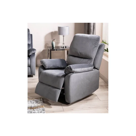 Кресло раскладное SPENCER 1 VELVET серое BL.14 SPENCER1VSZ 6