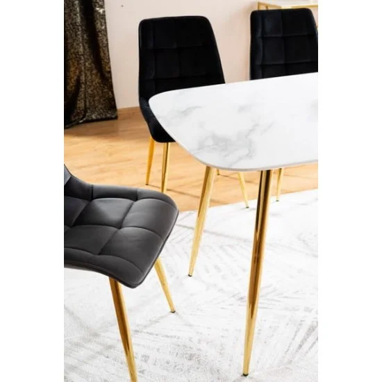 Стул Chic Velvet Черный / Золотой CHICVZLC 6