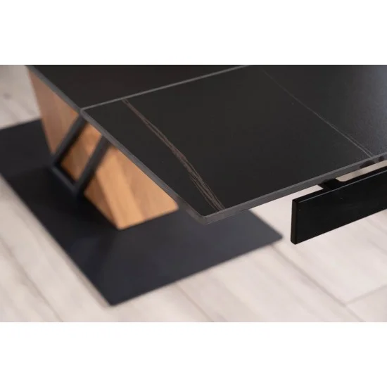 Стіл обідній розкладний GENESIS 180(240)*90 чорний/чорний/ясень GENESISCCJ180 11